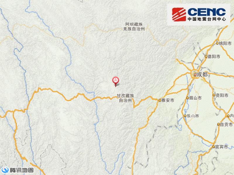 　　據(jù)中國地震臺網(wǎng)速報(bào)稱，11月22日16時(shí)55分，四川省甘孜藏族自治州康定縣（北緯30.3度，東經(jīng)
