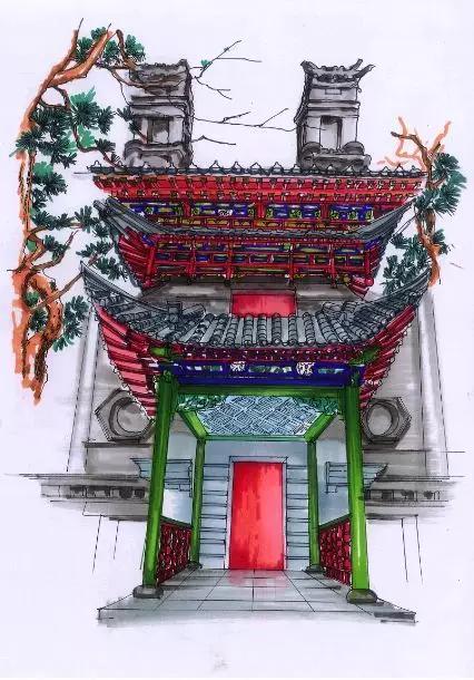 明艷的紅、生機(jī)的綠、深沉的藍(lán)、古樸的灰，足見博雅樓的獨特韻味。