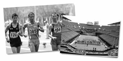 左圖:5月10日,遼寧隊選手耿志耀(左一)在十二運男子50公里競走比賽中。 　　新華社記者 李 鋼攝 　　右圖:6月10日,十二運網(wǎng)球團體賽在大連正式開拍,部分比賽遭遇了“零觀眾”的尷尬場面。 　　人民視覺