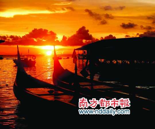 馬布村的日落。