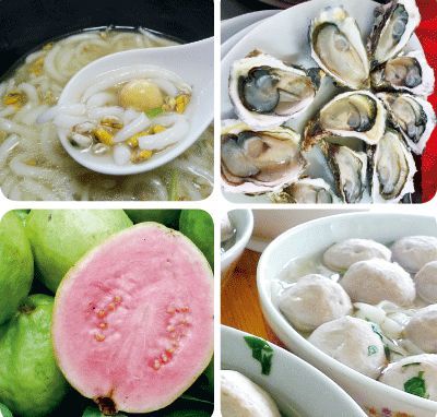 滿街可見新鮮的海鮮、瓜果和手打牛肉丸