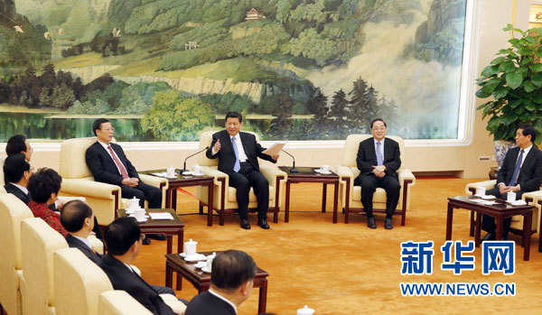 1月22日，習(xí)近平、俞正聲、張高麗等在北京人民大會(huì)堂同黨外人士歡聚一堂，共迎新春。