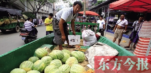 因為夜里睡太沉，來鄭州賣瓜的開封瓜農(nóng)姚老漢不但丟錢還丟瓜