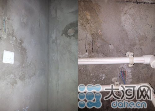 空調(diào)專用線路，用電負(fù)荷較大 圖為衛(wèi)生間電線走線