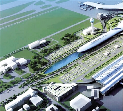 新鄭機(jī)場T2航站樓全面封頂 比T1航站樓大3倍。