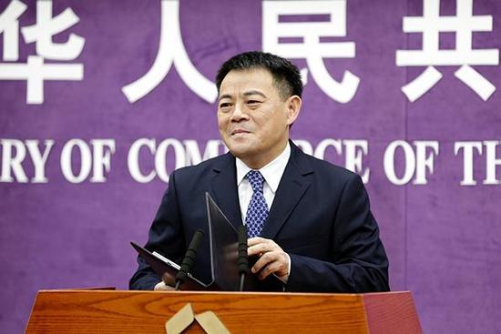 商務部發(fā)言人孫繼文。資料圖