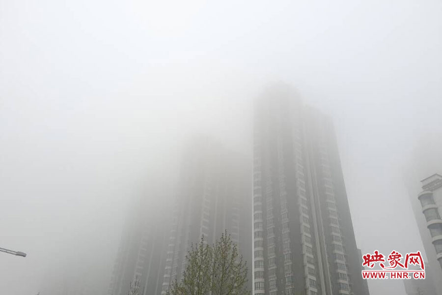 鄭州現(xiàn)大霧天氣，宛若仙境