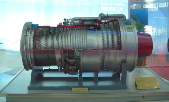 資料圖：中國R0110重型燃?xì)廨啓C剖析模型